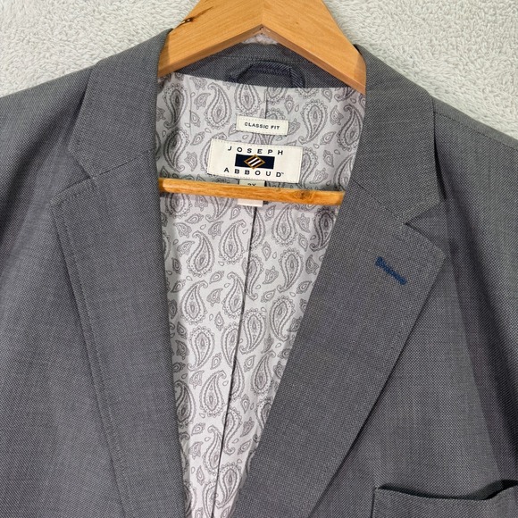 Joseph Abboud Blazer Jacket Men 3XL Gray Classic Fit Single Breasted Notch Lapel - Picture 1 of 11